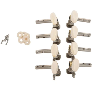 Stroji Sprejemniki Kljukice Iskanje Tipka z White Pearl Gumbi 4L+4R za Mandolin 60201