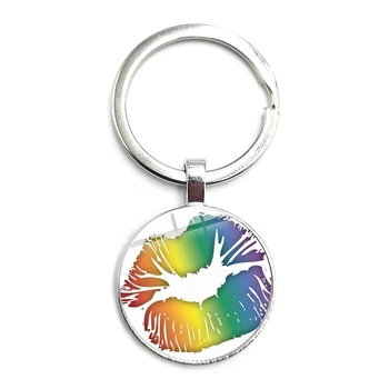 2020, Geji, Homoseksualci, Ponos Mavrica Steklena Kupola Obesek Keychain Avto Keychain Keyring Keychain LGBT Nakit Keychain Čare