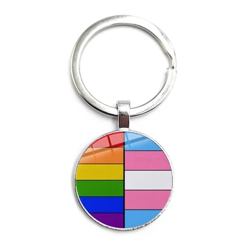 2020, Geji, Homoseksualci, Ponos Mavrica Steklena Kupola Obesek Keychain Avto Keychain Keyring Keychain LGBT Nakit Keychain Čare
