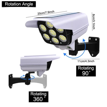 Daljinsko sončne ponaredek monitor dummy kamera Pogon Svetlobo na Prostem Lučka Senzor Gibanja Nepremočljiva Ulica Vrtni Zid Sili Securit