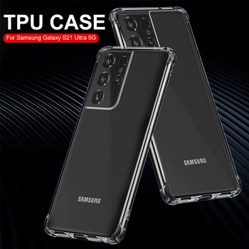 Shockproof Ohišje za Samsung Galaxy A12 A72 A52 A42 5G Jasno TPU Ohišje za galaxy s21 plus ultra Zadnji Pokrovček za galaxy a12 A02S 5G