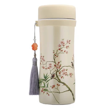 Keramični Termo Pokal Visoko Temperaturo Jade Porcelana Prenosni 330 ml Imperial Concubine Skodelico Kave Vrč Mleko Za Office Home Potovanja