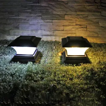 Nepremočljiva Sončne Energije, LED Post Lučka za ABS NiMH 1,2 V Pozitivno Bela/Topla Svetloba Vrt Steber Svetlobe, Dvorišče Ograjo Luči Dekor
