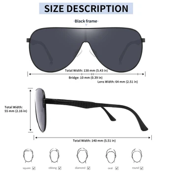 NOVO STOJI Moški HD Polarizirana sončna Očala Za Vožnjo Ribolov Moških Integrirano UV400 sončna Očala 60980