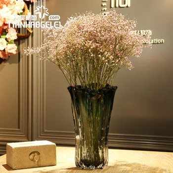Ročno Gradient Nordijska Ustvarjalne Steklena Vaza Hotel mode dnevna soba jedilnica kave namizni pribor Steklene Vaze za rože 61008