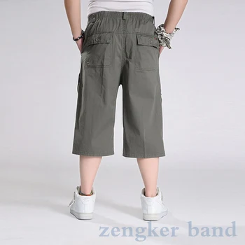 Plus velikost odrezana hlače hlače za moške, svoboden prikrivanje trend poletje Japonski plima blagovne znamke kombinezon hlače 6XL 5XL 4XL