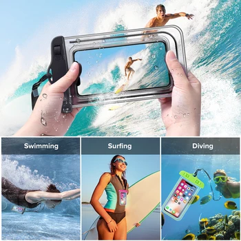 Niversal Nepremočljiva Telefon Primeru Vode, ki so Dokaz Vrečko Mobilni Telefon Torbica PV Kritje Za iPhone 12 11 Max Pro Xs Xiaomi HUAWEI Samsung