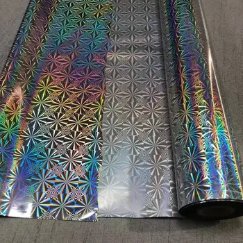 Vroče kovanje holografski folije srebrna Ognjemet vzorec vroče pritisnite o papirja ali plastike za prenos toplote film za DIY nial in ribe