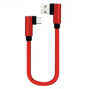 25 cm Kratek Hitro Polnjenje Kabel Dvojno Koleno 90 Stopinj USB C Micro USB Podatkovni Kabel Za Vse Pametne Telefone, Za Tip C Za iphone