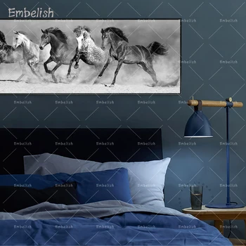 Embelish Kakovosti HD Spray Na Platno, Slike Za Življenje Rom, ki Teče Konj Živali Wall Art Slike Doma Dekor Plakati