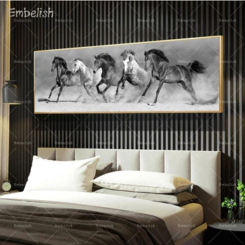 Embelish Kakovosti HD Spray Na Platno, Slike Za Življenje Rom, ki Teče Konj Živali Wall Art Slike Doma Dekor Plakati