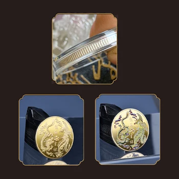 Vso Srečo Vam Kitajski Fu Koi Spominski Kovanec Barve Krap Medaljo Zlati in Srebrni Kovanec Reliefni Kovinske Obrti Značko Darilo