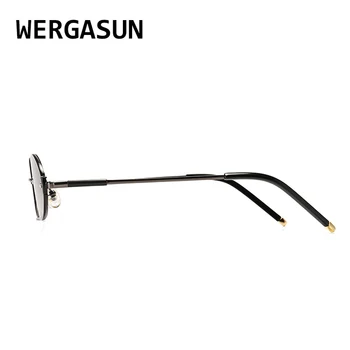 WERGASUN Letnik majhne ovalne sončna Očala Moških Nove Luksuzne Ovalne sončna Očala Ženske Modni Očala UV400 Gafas de sol mujer