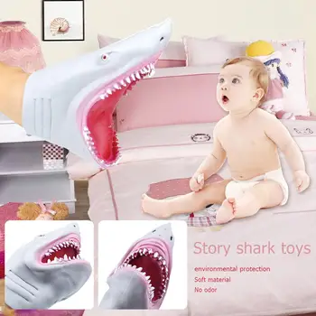 Shark strani lutkovno TPR varstvo okolja plastika siva shark strani lutkovno rokavice povedal lutka rekviziti 61645