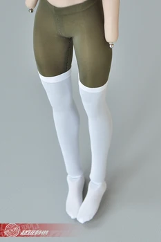 1/6 Ženska Figura Dolgo cev nad kolena Nogavice Tele Nogavice bele Model, ki je Primerna za 12-palčni Akcijska Figura, Doll Noša.