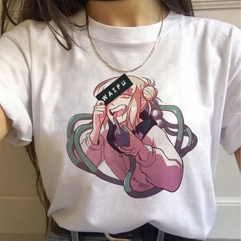 Moj Junak Univerzami, Cosplay Anime T-shirt Kratek Rokav Senpai T-shirt HimikoToga Polyster Tshirt Grafični Top Darilo za Dekleta 62047