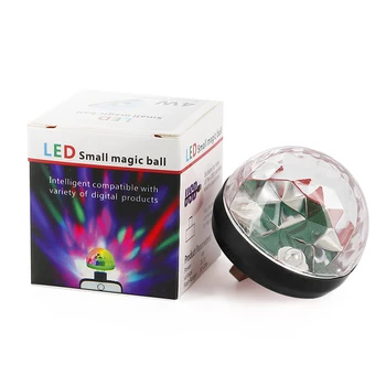 Mini USB Led Stranka Luči Prenosni Crystal Magic Ball Doma Stranka Karaoke Okraski Barvita Fazi LED Luč Disco 62393