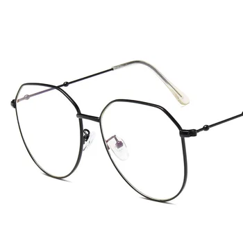 Kovinski Okvir Poligon Optičnega Stekla Za Ženske, Moške Gaming Računalnik Očala Modre Svetlobe Blokiranje Urad Gafas Prevelikih Očal
