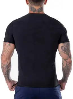 Mens Toplote Lova Majica Hujšanje Telesa Oblikovalec Vaja Stiskanje Vrhovi Tank Termo T-Shirt Savna Znoj Shapewear Abs Potkošulja
