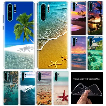 Plaža poletje Mehki Silikonski Primeru Telefon Za Huawei Honor 10 9 20 Lite Y5 Y6 Y7 Y9 2019 9X 8X 8 8A 7X 7A Pro 10i20i Kritje CoqueSof