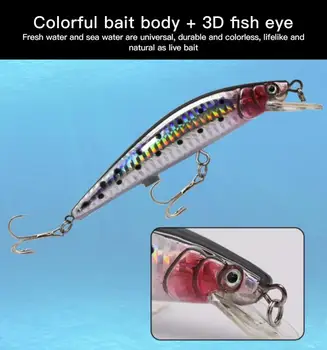 Ribe Vab Električni Vabe Samodejno Plavanje Vabe 3D Oči USB Polnilne Luči LED Življenje-Všeč Ribolov Vab Umetne Vabe