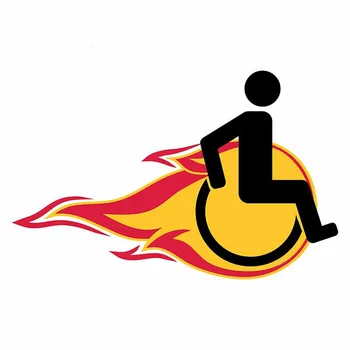 EARLFAMILY 13cm x 10,6 cm za invalidski Voziček Ogenj Plameni Avto Nalepke Risanka Ustvarjalne Silhueto Nalepko Odbijača Desko Dekoracijo 6337