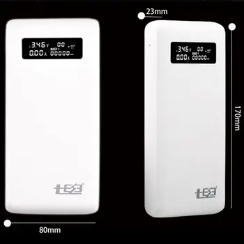 (Brez Baterije)Dvojni USB QC3.0 Izhod 6x 18650 Baterije DIY Moči Banke Polje Imetnik Primeru Hiter Polnilec Za Mobilni Telefon, Tablični RAČUNALNIK