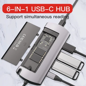 Prenosne C Trdi Disk, ohišje M. 2 NGFF USB C Hub razširitveno postajo USB 3.0, HDMI je Združljiv RJ45 za Dell/Macbook Pro