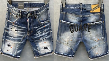 Vrh Krpo 2021 Stil dsq blagovne znamke D2 Italija jeans moške kratke Hlače jeans Moške traper hlače Slim uničiti luknjo Hlače jeans za moške 28-36 63958