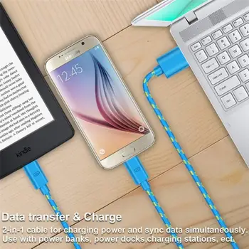 Pleteni Micro USB Kabel za Sinhronizacijo Podatkov, Hitro Polnjenje, Polnilnik USB Kabel Za Android Samsung Galaxy Huawei Pametni telefon Xiaomi
