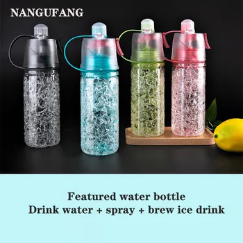 NANGUFANG/350 ml steklenico vode športih na prostem, zmanjšuje hlajenje dvojno plast plastične steklenice za vodo Neprepustni Drinkware Pijačo Steklenico