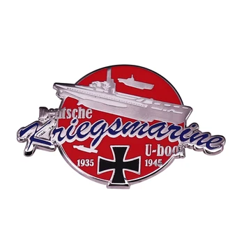 Nemški 1935 - 1945 WW2 Uboat Mornarice Kriegsmarine Vojaške značko Emajl Pin Opremo
