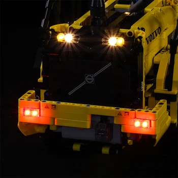 LED Luč za Tehnično 42030 Daljinsko Volvo L350F Kolo Obremenitev Stavbe, Bloki, Opeke (NE Vključuje Lego Set)