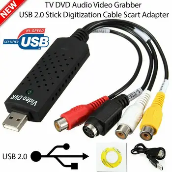 USB 2.0, Zajem Video Adapter Pretvornik Kartice za uglaševanje TV sprejemnikov DVD Avdio Zajem HD Priključek Za RAČUNALNIK/Prenosnik Video AV VCR R4H4