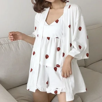 Korejska različica suspender pižamo obleko za študentk v poletnih pyjama femme