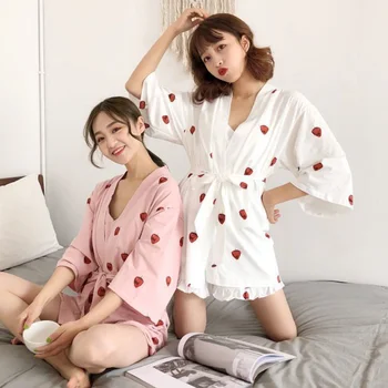 Korejska različica suspender pižamo obleko za študentk v poletnih pyjama femme