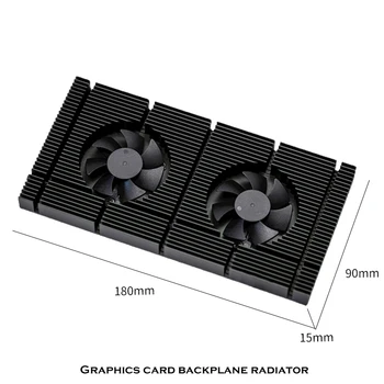 Vodno Hlajenje GPU Backplate Pomnilnik Radiator Za Nvidia RTX 3090 Grafična Kartica VGA VRAM, Aluminijasta Plošča + Dual PWM Fan Hladilnik 6495