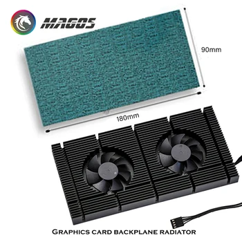 Vodno Hlajenje GPU Backplate Pomnilnik Radiator Za Nvidia RTX 3090 Grafična Kartica VGA VRAM, Aluminijasta Plošča + Dual PWM Fan Hladilnik