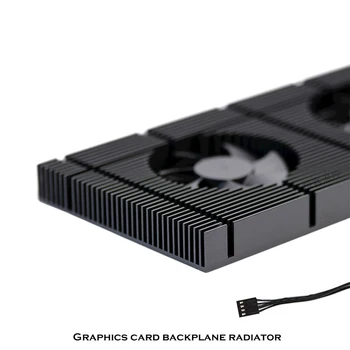 Vodno Hlajenje GPU Backplate Pomnilnik Radiator Za Nvidia RTX 3090 Grafična Kartica VGA VRAM, Aluminijasta Plošča + Dual PWM Fan Hladilnik
