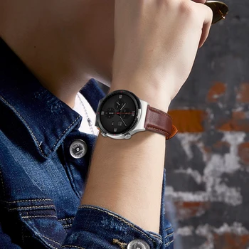 MAIKES 22 mm 20 mm Watchbands Pravega Usnja Watch Pasu Trak za Huawei Watch GT 2 46mm 42mm Zapestnica Correa Šport Manžeta