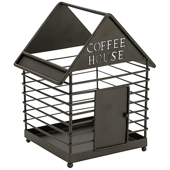 Velike Črne Kave Hiša Kava & Espresso Pod Imetnik Organizator Vrč Pokal Rejec Kuhinji Shranjevanje V Košarico 65545