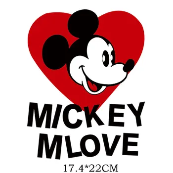 Mickey Mouse Obliži za Oblačila Minnie Prenos Toplote Nalepke za T-Shirt Železa na Obliži za Oblačila za Fante in Dekleta Kawii