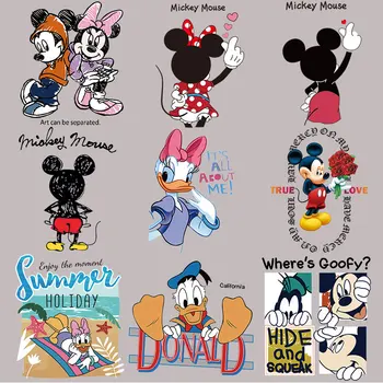 Mickey Mouse Obliži za Oblačila Minnie Prenos Toplote Nalepke za T-Shirt Železa na Obliži za Oblačila za Fante in Dekleta Kawii