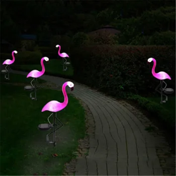 LED Sončno Teraso na Prostem, Dekorativne Svetilke Sova Svetlobe Flamingo Svetlobe Papiga Svetlobe Dvorišču Osvetlitev Poti Krajine Eko Delež Svetlobe 6599