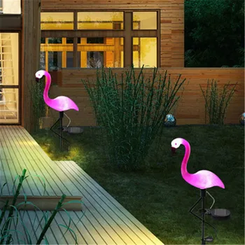 LED Sončno Teraso na Prostem, Dekorativne Svetilke Sova Svetlobe Flamingo Svetlobe Papiga Svetlobe Dvorišču Osvetlitev Poti Krajine Eko Delež Svetlobe