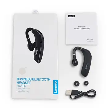 Lenovo HX106 Bluetooth 5.0 za Telefon, RAČUNALNIK in Prenosni računalnik Brezžične Slušalke Enem Ušesu, Bluetooth Visi Uho Tip Slušalke Z Mikrofonom