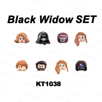KT1038 8pcs/set Black Widow NASTAVITE Sestavljanje gradnikov Opeke Superheroj Model Številke Igrače Otrokom Darila