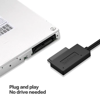 Novo Slimline Pogon USB 2.0 Naar Mini Sata II 7 + 6 13Pin Adapter Pretvornik Kabel Voor Prenosni predvajalnik CD/DVD-ROM Drive Podatkovni Kabel Adapter