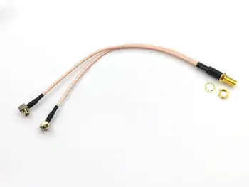 20pcs/50PCS 20 cm RP-SMA ženski 2x TS9 Splitter v Kombinaciji rg316 kabel 67322