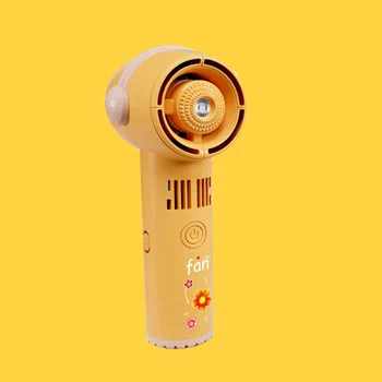 Srčkan Bladeless Fan Vodni curek USB Polnilne Stoji Fan Prenosni Vlažilnik Ventilatorji Namizni ročni Ventilador Vaneless Nova